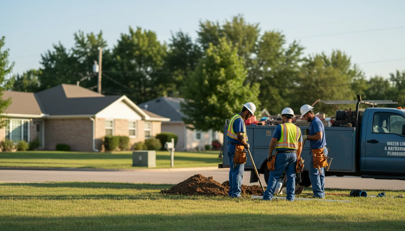 Residential water line and bathroom plumbing service in Norfolk, MA